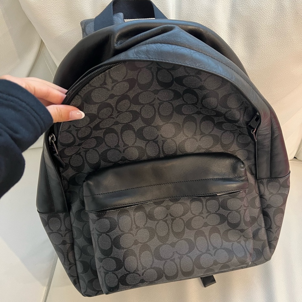Coach leather Backpack In Signature Canvas